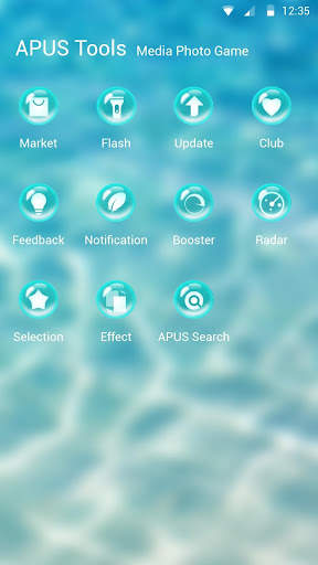 Pure Water-APUS Launcher theme 3 تصوير الشاشة