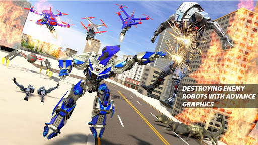 Dog Robot Transform: Real Drone Robot War screenshot 2
