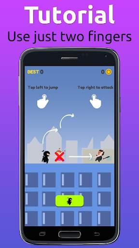 Run and hit ninja game one tap screenshot 2