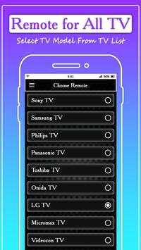 Remote for All TV: Universal Remote Control 3 تصوير الشاشة