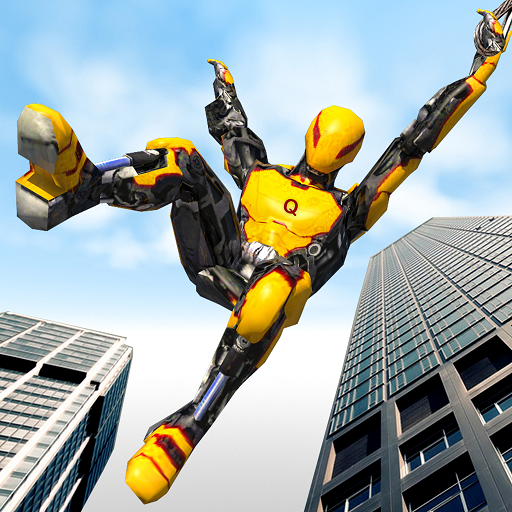 Flying Robot Hero vs Crime City Aliens:Rescue Game icon