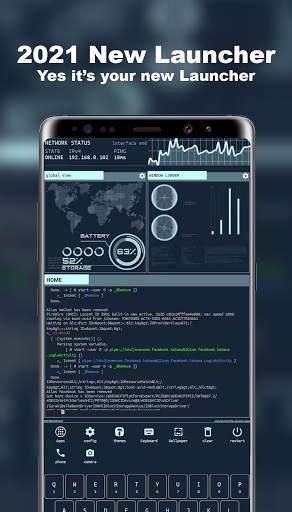 2021 New Launcher - Aris Hacker Theme screenshot 1
