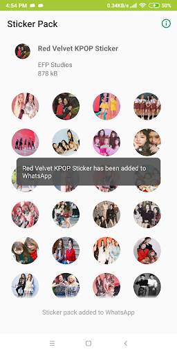 Red Velvet Sticker for WhatsApp - WAStickerApps screenshot 4