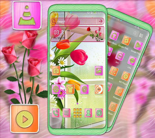 Beautiful Flower Launcher Theme 1 تصوير الشاشة