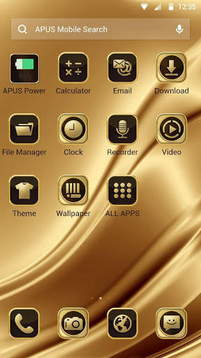 Golden Silk APUS Launcher Theme screenshot 2