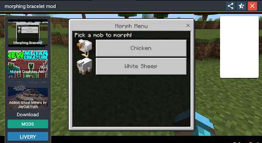 morphing bracelet minecraft screenshot 3