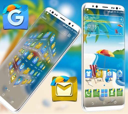 Cool Beach Launcher Theme screenshot 2
