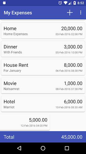 My Expenses screenshot 2