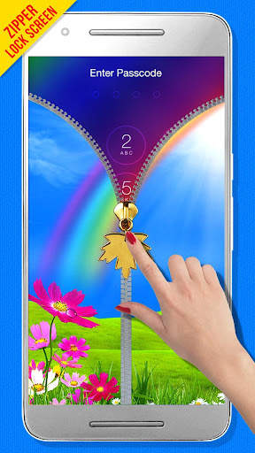 Rainbow Zipper Lock Screen screenshot 1