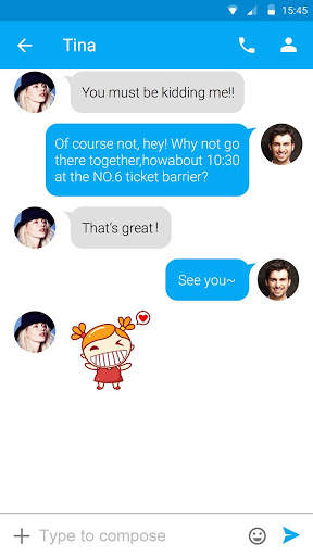 (FREE) GO SMS NINA STICKER screenshot 4