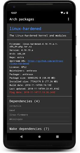 Arch packages screenshot 3