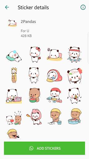 Mochi Panda stickers for WhatsApp🐼WAStickerApps screenshot 6
