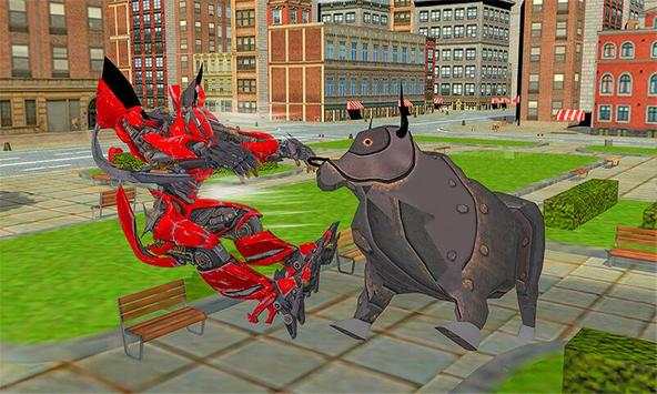 Angry Robot Bull Attack:Robot Fighting Bull Games screenshot 2