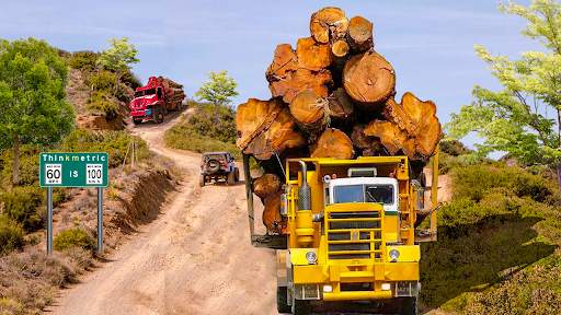 Offroad Logging Truck Games 3D screenshot 2