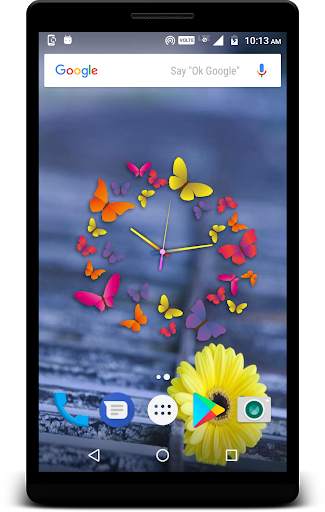 Butterfly Clock Live Wallpaper screenshot 1