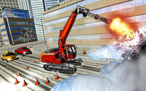 Snow Excavator Shooting Simulator: Rescue Missions screenshot 3