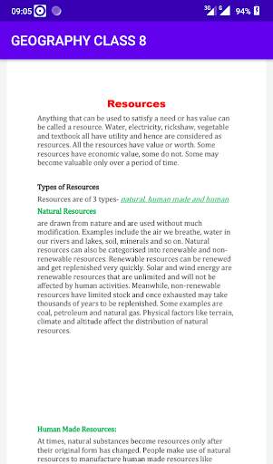 Geography class 8 notes скриншот 1