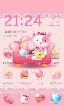 Pinky Kitty 2 - ZERO Launcher screenshot 1