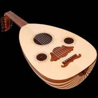 Oud oriental musical instrumen logo