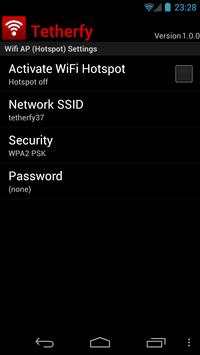 Tetherfy(WiFi Tether w/o Root) screenshot 1