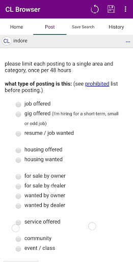 Craiglist Browser App screenshot 2