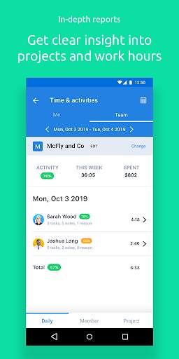 Hubstaff time clock app screenshot 3