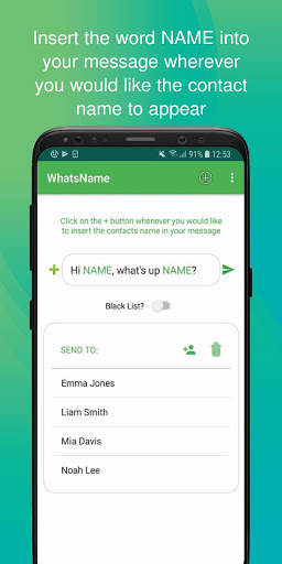 WhatsName  - Broadcasts Personal WhatsApp screenshot 2