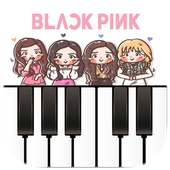 Black Pink Piano Tiles Game logo