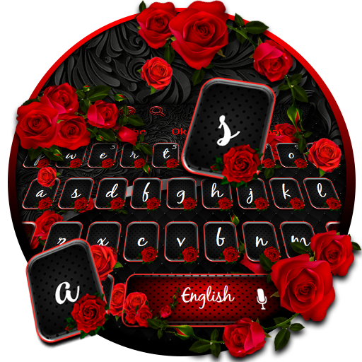 แป้นพิมพ์ Red Black Rose icon