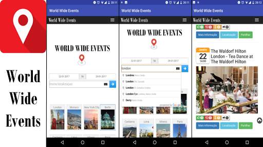 World Wide Events screenshot 1