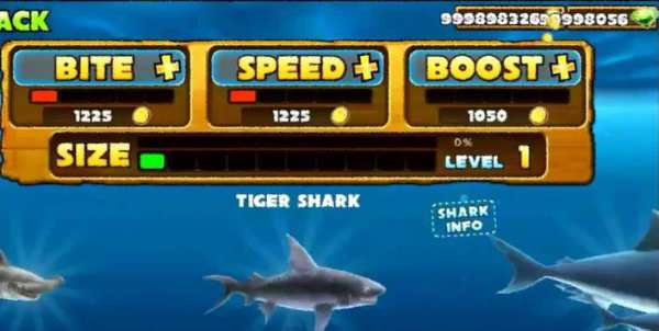 Gems Coins Hungry Shark Evo screenshot 1