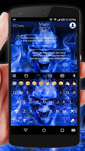 Flaming Skull Emoji Keyboard screenshot 1