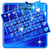 Blue Crystal Butterfly Keyboard Theme icon