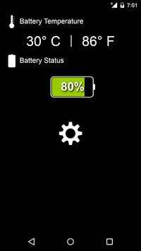 battery temperature and status screenshot 1