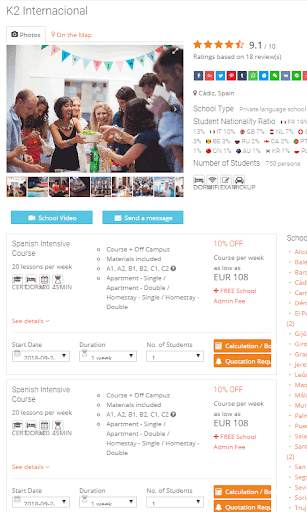 Language Study Abroad Booking Platform screenshot 2