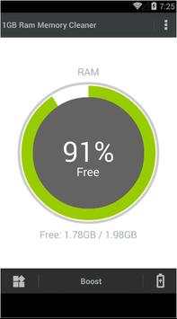 1GB RAM Memory Booster Cleaner Pro screenshot 1