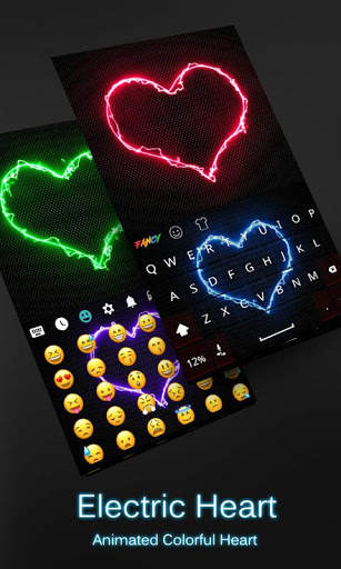 Electric Heart Keyboard Theme screenshot 1