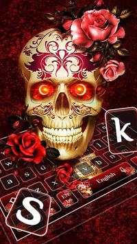 Death Rose Skull Keyboard Theme screenshot 2