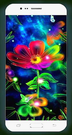 Neon Flower Wallpaper screenshot 7