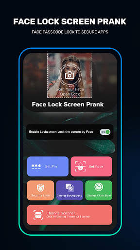 Face Screen Lock - Fingerprint App Lock Prank 1 تصوير الشاشة