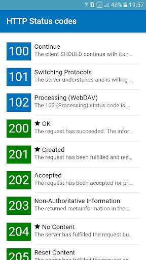 Http status codes screenshot 2