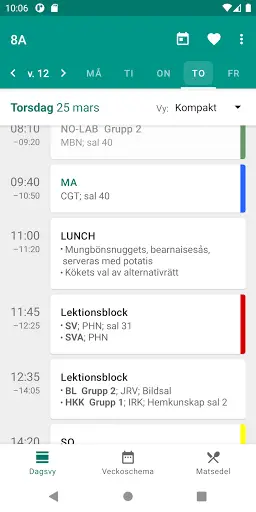 Skolschema – schemat i mobilen screenshot 2