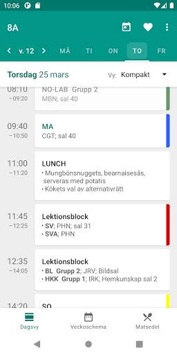 Skolschema – schemat i mobilen screenshot 2