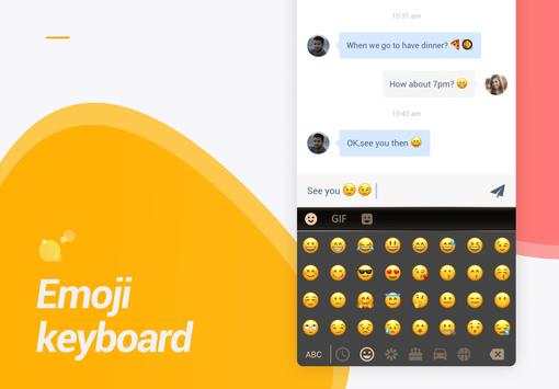 INKeyboard- wasticker, keyboard themes, emoji screenshot 1