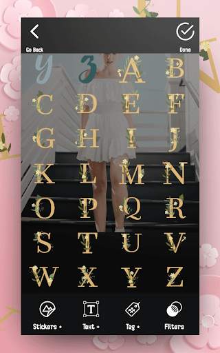 Alphabet Stickers: Text On Photo & Letter Name Art 4 تصوير الشاشة