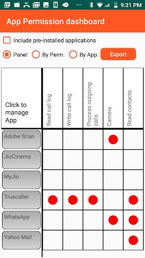 App Permission Dashboard screenshot 1