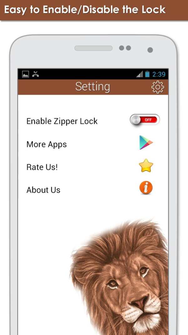 Lion Zipper Lock screenshot 4