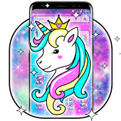 Nettes Galaxy Unicorn Launcher Theme icon