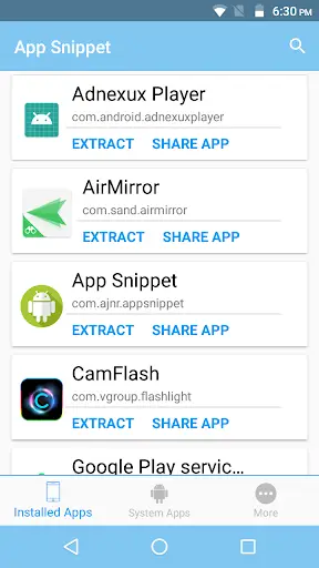App Snippet(APK Extractor) screenshot 1