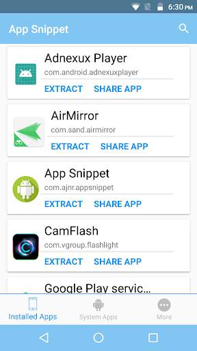 App Snippet(APK Extractor) screenshot 1